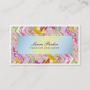 Carte De Visite Aquarelle Maquillage Artiste Cheveux Styliste Or r