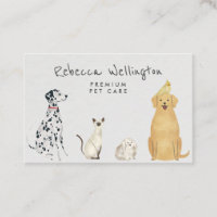 Aquarelle mignonne Chat Chien Lapin Animaux Sitter