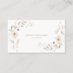 Carte De Visite Aquarelle minimaliste Florale