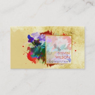 Carte De Visite Aquarelle moderne Elégant Artiste Professionnel