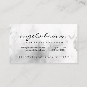 Carte De Visite Aquarelle moderne Ombre noir et blanc