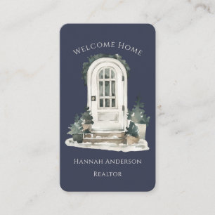 Carte De Visite Aquarelle moderne porte avant Réalisateur immobili