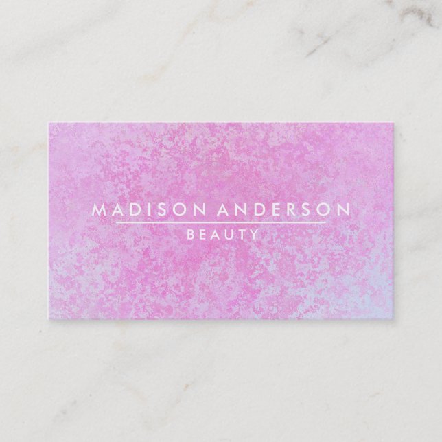 Carte De Visite Aquarelle Moderne Simple & Classique Beauté Rose (Devant)