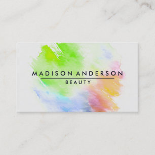 Carte De Visite Aquarelle Moderne Simple & Classique Beauty Busine