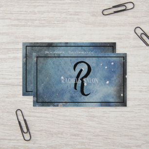 Carte De Visite Aquarelle Monogramme d'art moderne Abstrait