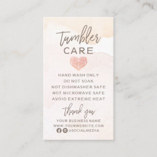 Carte De Visite Aquarelle neutre avec soins de tondeur cardiaque