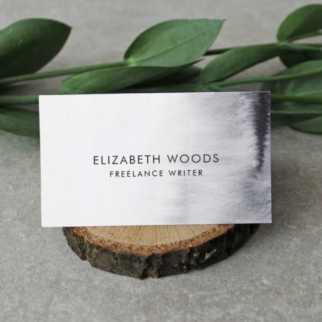 Carte De Visite Aquarelle noir et blanc Abstrait B (Créateur téléchargé)