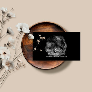 Carte De Visite Aquarelle noire Corps sculpté contour spa