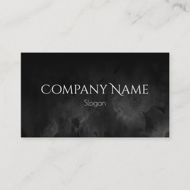 Carte De Visite Aquarelle Ombre Noir (Devant)