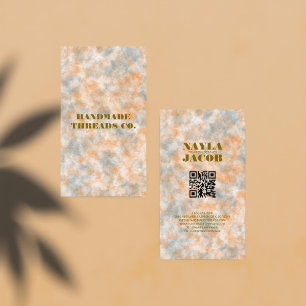 Carte De Visite Aquarelle Orange & Grey Vêtements faits main