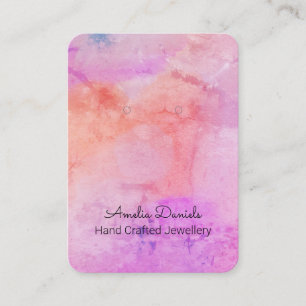 Carte De Visite Aquarelle Peach Rose Elevage Display