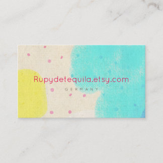Carte De Visite Aquarelle peinture abstraite Rupydetequila