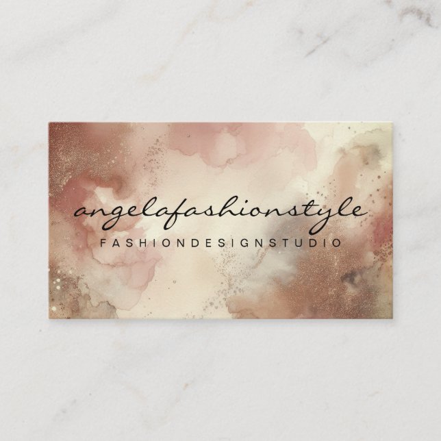 Carte De Visite Aquarelle Peinture aquarelle Abstraite (Devant)