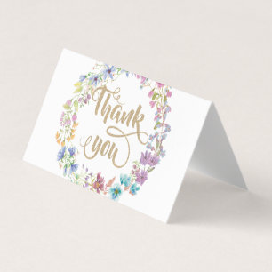 Carte De Visite Aquarelle Petit Fleur sauvage Feu de prairie