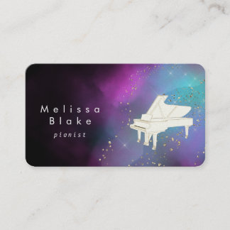 Carte De Visite aquarelle pianiste