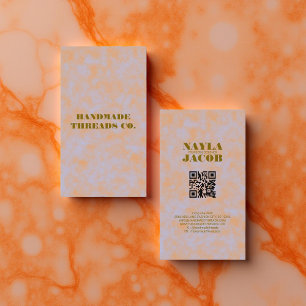 Carte De Visite Aquarelle Purple & Orange Vêtements faits main