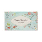 Aquarelle rétro Floral Bleu Or