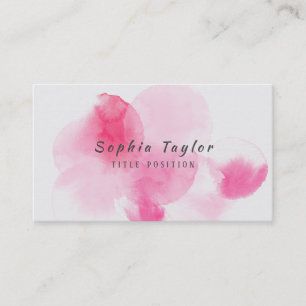 Carte De Visite Aquarelle rose