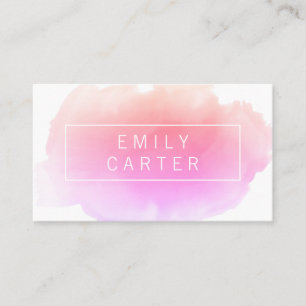 Carte De Visite Aquarelle rose