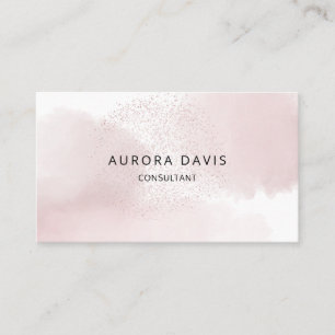 Carte De Visite Aquarelle rose Blush Minimaliste moderne