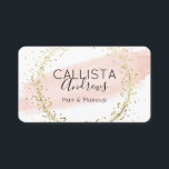 Carte De Visite Aquarelle rose Bruxelles Parties scintillant Salon<br><div class="desc">Cette carte de visite moderne, chic, élégante et artistique conviendra parfaitement à tous les maquilleurs, coiffeurs, esthéticiens, esthétiques ou salons de beauté. Il est doté d'un trait d'aquarelle rose vif peint à la main et d'un cercle de confettis brillant en or faux imprimé sur le dessus d'un arrière - plan...</div>