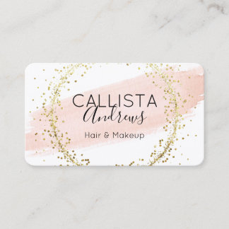 Carte De Visite Aquarelle rose Bruxelles Parties scintillant Salon