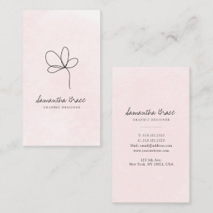 Carte De Visite Aquarelle rose floral