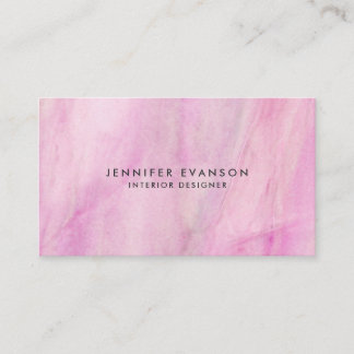 Carte De Visite Aquarelle rose Motif en verre tendu