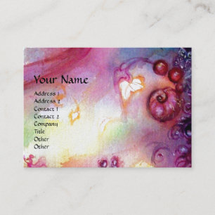 Carte De Visite Aquarelle ROSE MUSICALE