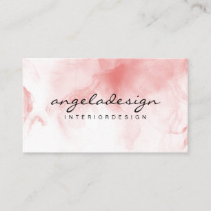 Carte De Visite Aquarelle rose Ombre moderne