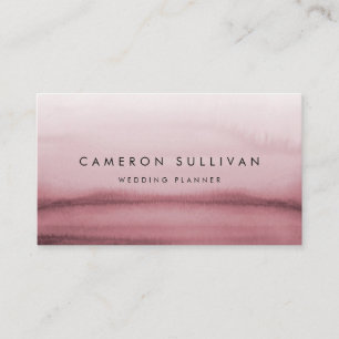 Carte De Visite Aquarelle rose Ombre moderne