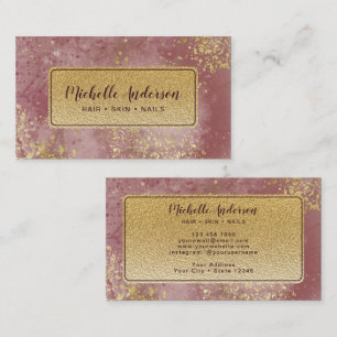 Carte De Visite Aquarelle rose pâle