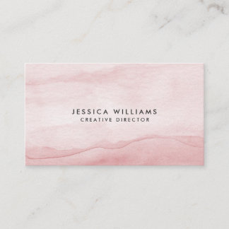 Carte De Visite Aquarelle rose pâle Ombre élégant