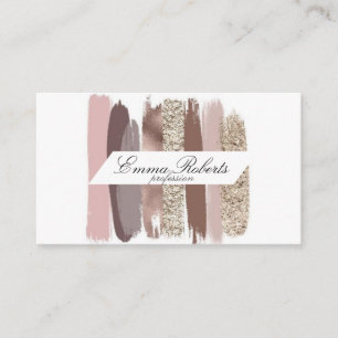 Carte De Visite Aquarelle rose pâle pointe