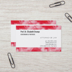 Carte De Visite Aquarelle Rouge Élégante