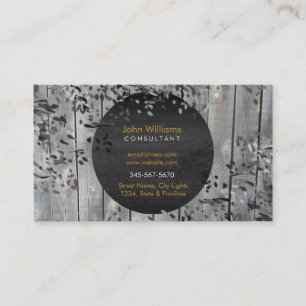 Carte De Visite Aquarelle Rusticwood Nature Peintures noir blanc