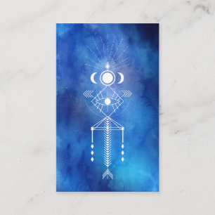 Carte De Visite *~* Aquarelle sacrée Primal de Reiki Tribal Aztec
