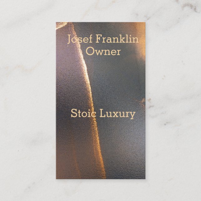 Carte De Visite Aquarelle simple en encre bleue et or (Devant)