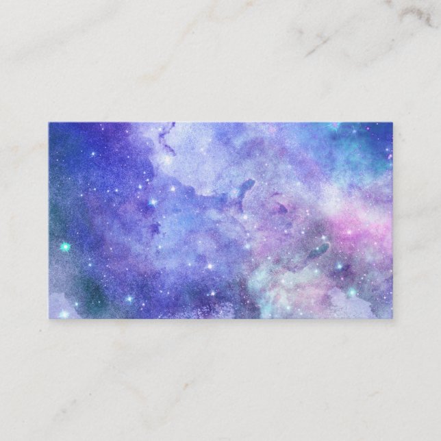 Carte De Visite Aquarelle Starry Sky Space Lover Galaxy Stars (Devant)