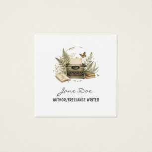Carte de visite aquarelle vintage d'auteur