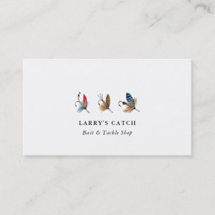 Carte De Visite Aquarelle vintage Hameçons de pêche Pêche