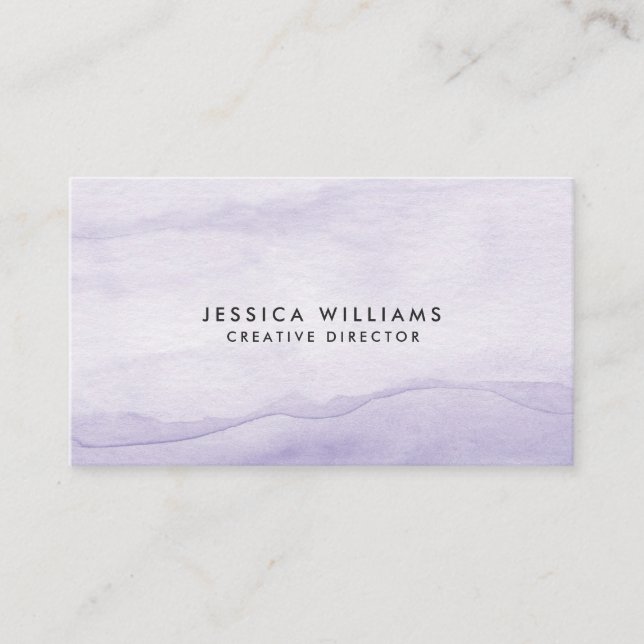 Carte De Visite Aquarelle violet lavande Ombre Creative (Devant)