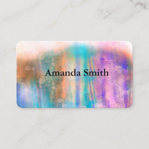 Carte De Visite aquarelle violette et bleu style moderne