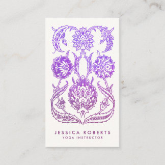 Carte De Visite Aquarelle violette et violette de Bohême