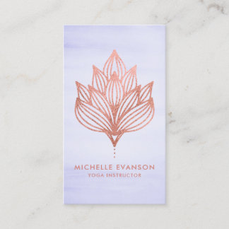 Carte De Visite Aquarelle violette rose d'huile Lotus