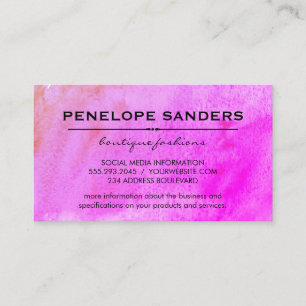 Carte De Visite Aquarelle vive