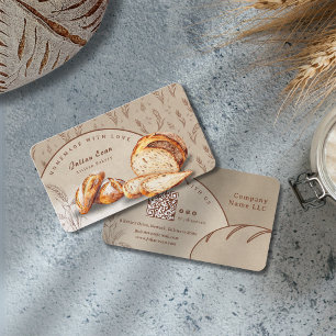 Carte De Visite Aquarelle Whimsical Boulangerie Artisanale Pain Ma