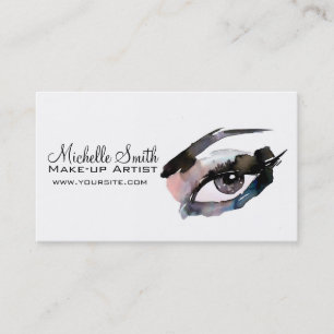 Carte De Visite Aquarelle yeux de foudre extension maquillage marq