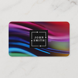 Carte De Visite Aquarelles multicolores modernes abstraites cool