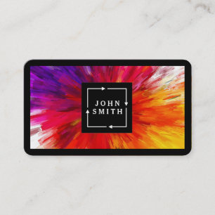 Carte De Visite Aquarelles multicolores modernes Cool Abstrait